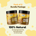 Honey Peanut Butter Creamy + Honey Peanut Butter Crunchy - Pack of 2 - 500g (Each)