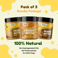 Honey Peanut Butter Creamy + Classic (Unsweetened) Peanut Butter Creamy + Honey Peanut Butter Crunchy - Pack of 3 - 500g (Each)