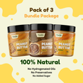 Classic (Unsweetened) Peanut Butter Crunchy + Chocolate Peanut Butter Creamy + Classic (Unsweetened) Peanut Butter Creamy - Pack of 3 - 500g (Each)