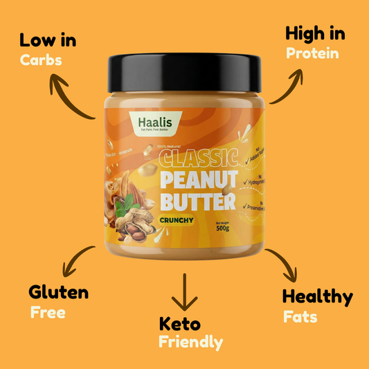 Classic (Unsweetened) Peanut Butter Crunchy - 500g
