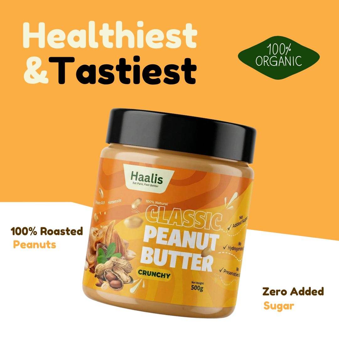 Classic (Unsweetened) Peanut Butter Crunchy - 500g