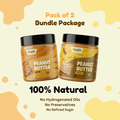 Classic (Unsweetened) Peanut Butter Creamy + Honey Peanut Butter Creamy - Pack of 2 - 500g (Each)
