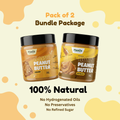 Classic (Unsweetened) Peanut Butter Creamy + Honey Peanut Butter Crunchy - Pack of 2 - 500g (Each)