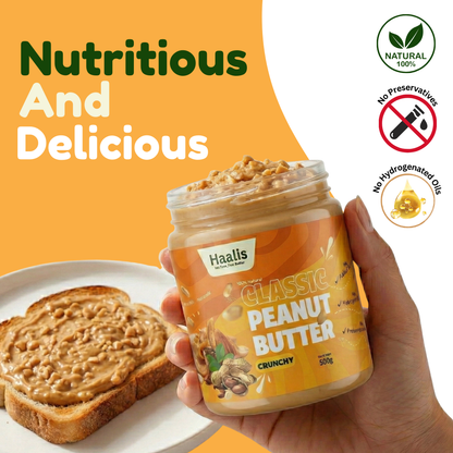 Classic (Unsweetened) Peanut Butter Crunchy - 500g