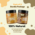 Classic (Unsweetened) Peanut Butter Creamy + Chocolate Peanut Butter Creamy - Pack of 2 - 500g (Each)