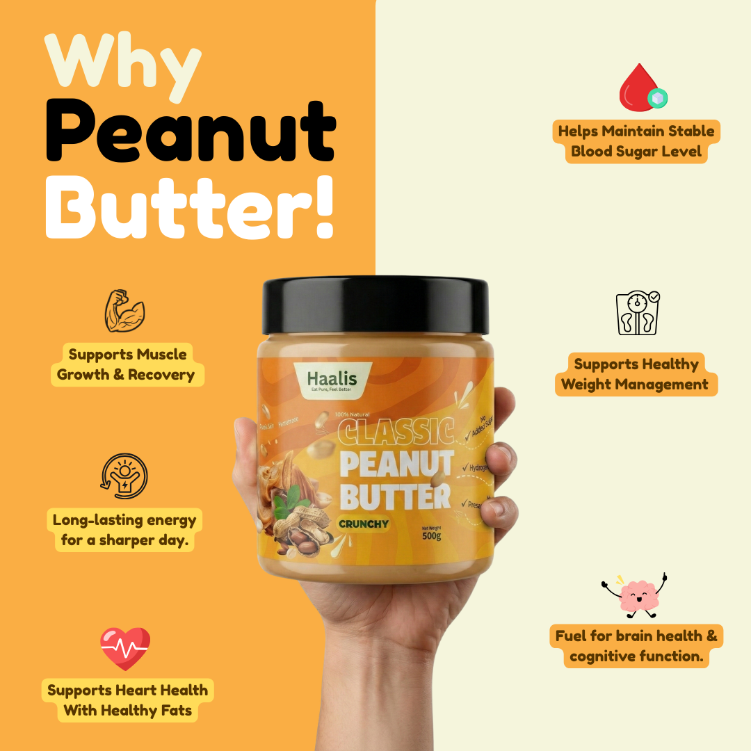 Classic (Unsweetened) Peanut Butter Crunchy - 500g