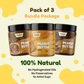 Chocolate Peanut Butter Creamy + Classic (Unsweetened) Peanut Butter Creamy + Chocolate Peanut Butter Crunchy - Pack of 3 - 500g (Each)