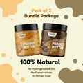 Classic (Unsweetened) Peanut Butter Creamy + Chocolate Peanut Butter Crunchy - Pack of 2 - 500g (Each)