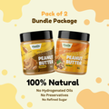 Classic (Unsweetened) Peanut Butter Crunchy + Honey Peanut Butter Crunchy - Pack of 2 - 500g (Each)