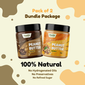 Classic (Unsweetened) Peanut Butter Crunchy + Chocolate Peanut Butter Crunchy - Pack of 2 - 500g (Each)