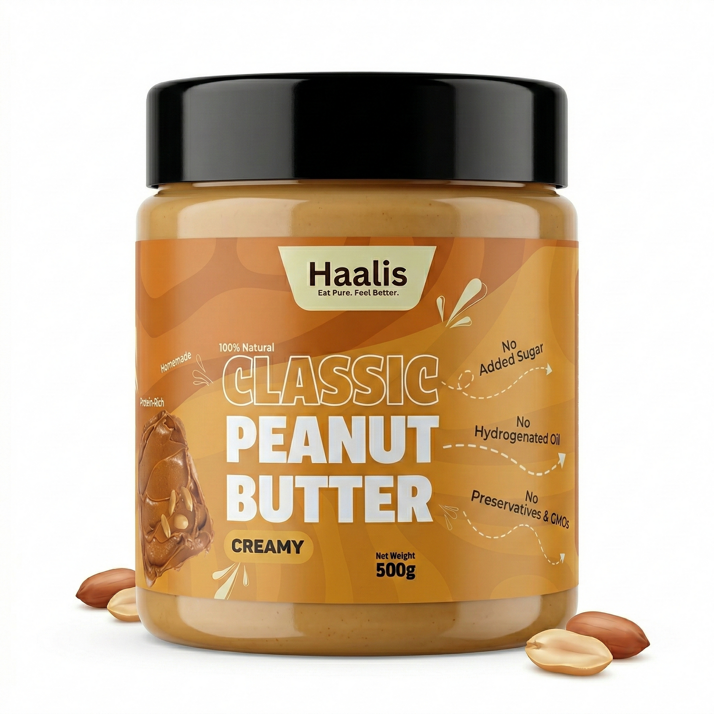 Classic (Unsweetened) Peanut Butter Creamy - 500g