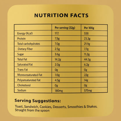 100% Natural Honey Peanut Butter Crunchy - No Palm Oil, No Preservatives, No Artificial Flavour - 500g